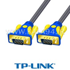کابل 3 متر VGA مارک TP-LINK نوع 6+3 / فوق العاده ضخیم و بسیار مقاوم / تمام مس واقعی / شیلددار و نویزگیر / کیفیت عالی / اورجینال